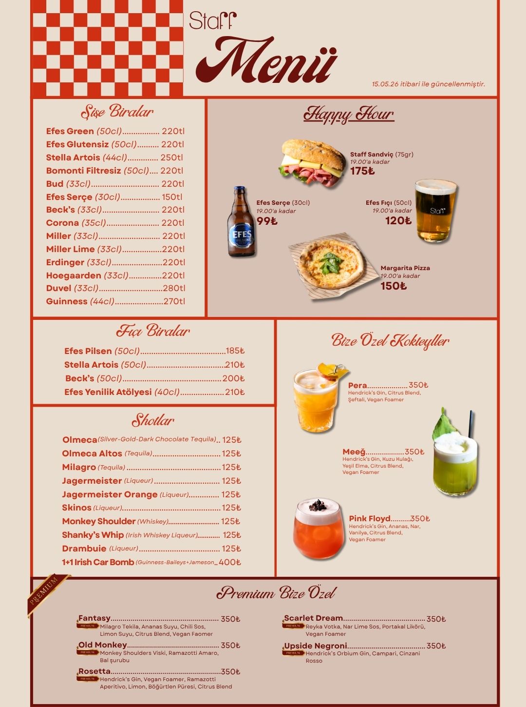 Staff Pub Menü - 1
